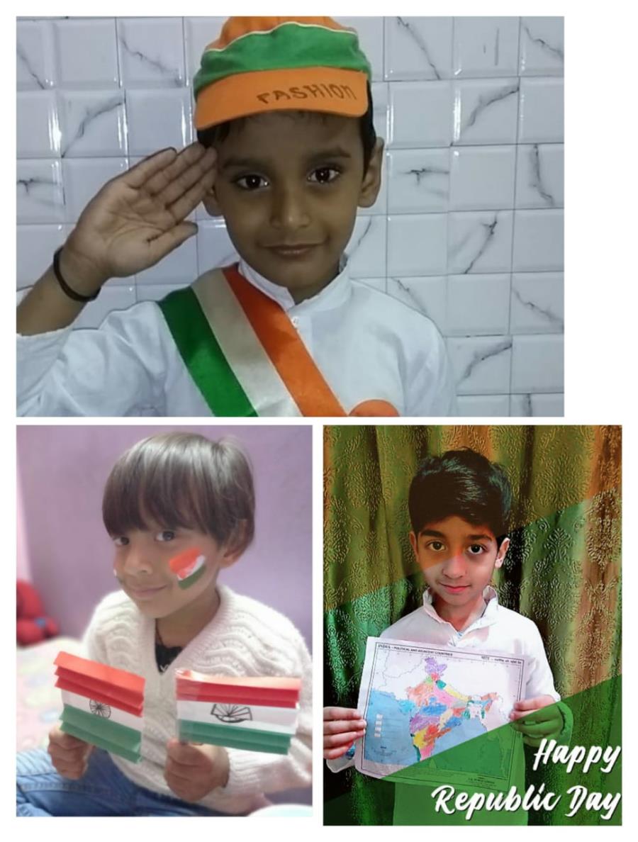 Tricolor Activity- Flags, badges, map of India