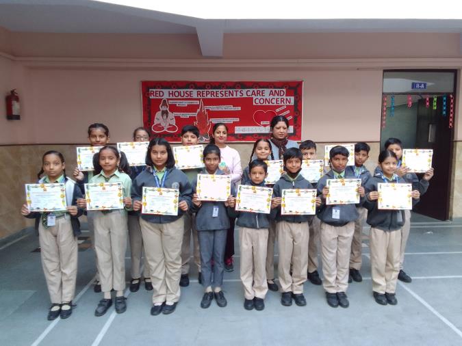 WINNERS OF POSTER MAKING AND RANGOLI MAKING COMPETITION - III TO VIII