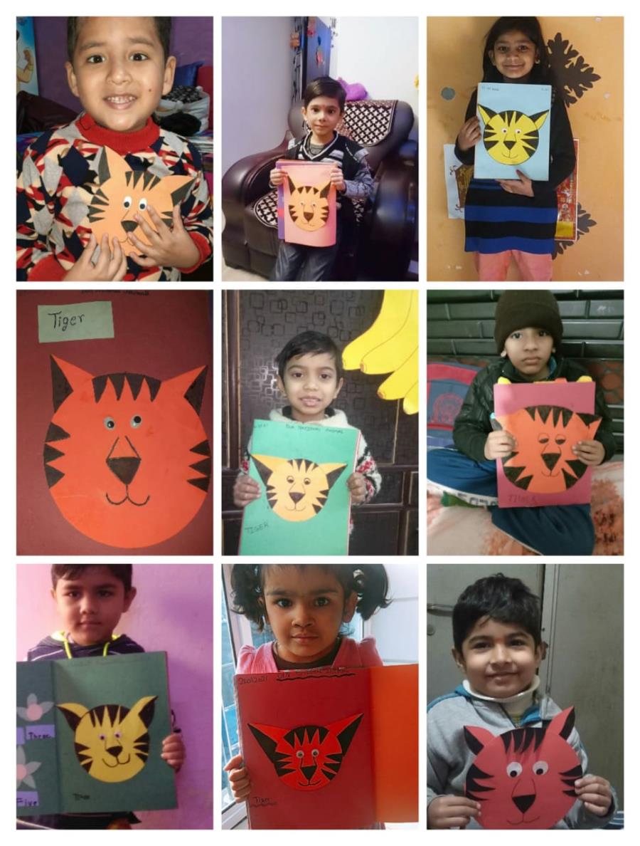 KG Class Activity -Our National Animal Tiger